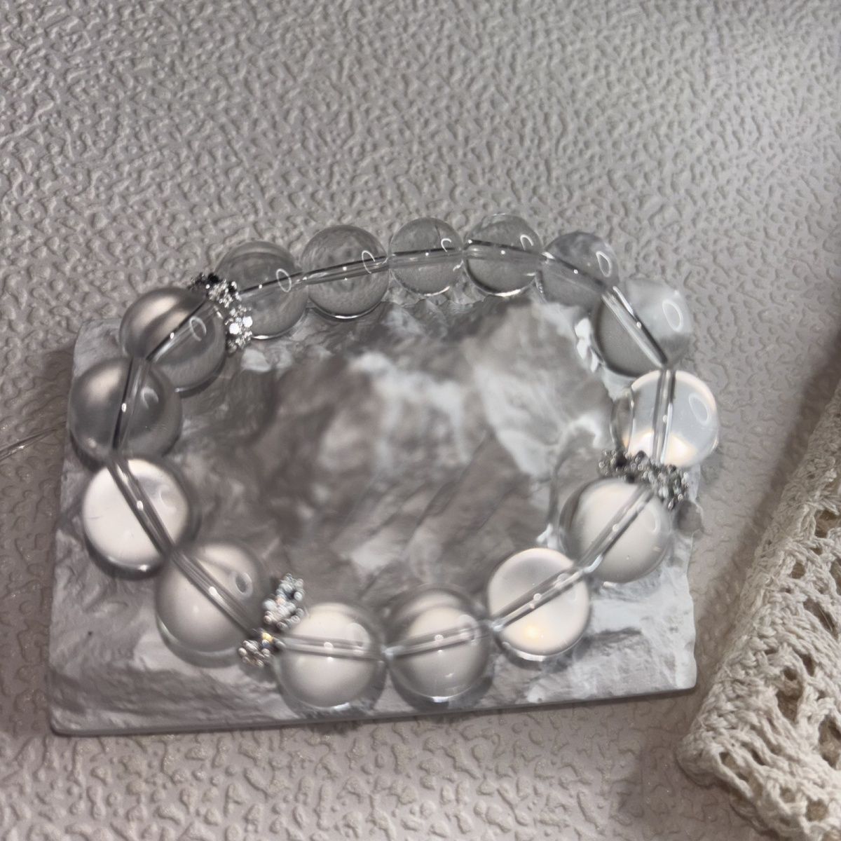 WHITE MOONLIGHT CRYSTAL BRACELET