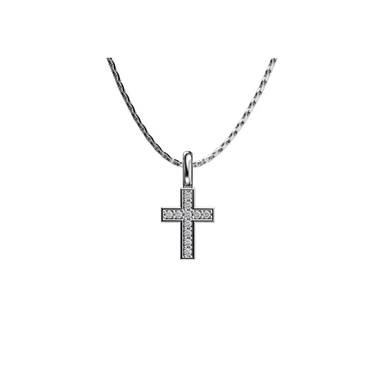 MINI PAVÉ CROSS NECKLACE 7